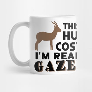 human costume gazelle hartebeest fans Mug